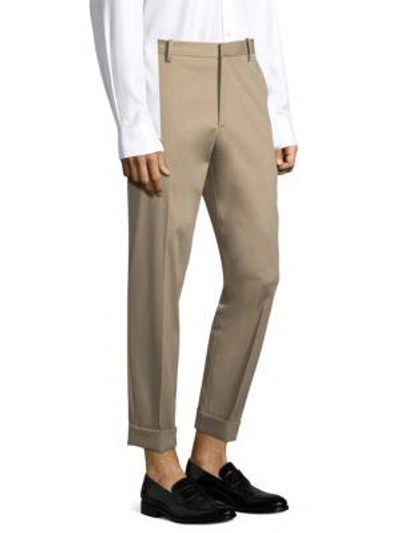 Shop Theory Compact Stretch Cotton Chinos In Sediment