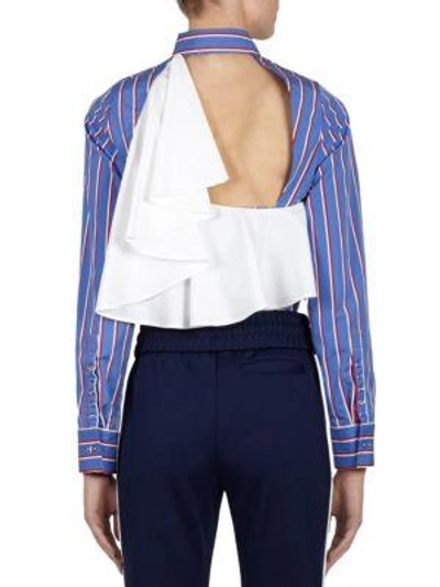 Shop Off-white Side Lace Tie Shirt In Multi