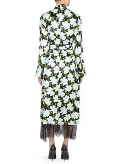 Shop Off-white Floral Robe In Multi