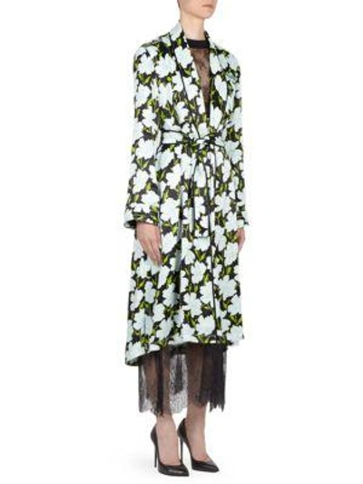 Shop Off-white Floral Robe In Multi