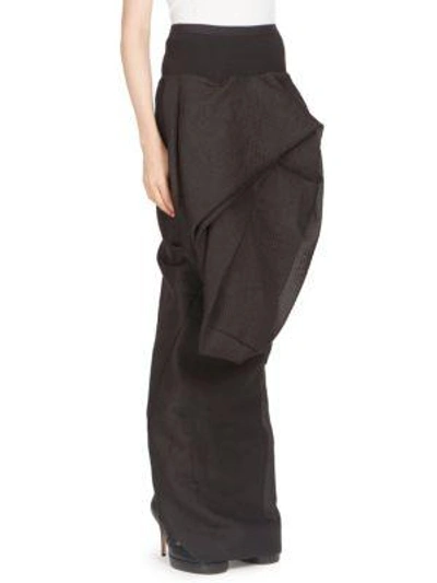 Shop Rick Owens Long Twist Front Skirt In Black