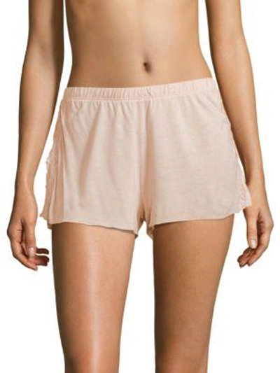 Shop Skin Jessie Lace Shorts In Soft Pink