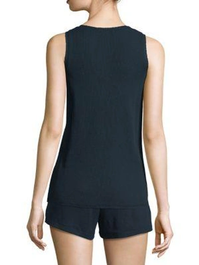 Shop Skin Whitney Cotton Tank Top In Bright Navy