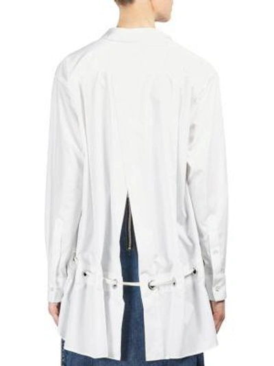 Shop Sacai Cotton Poplin Shirt In White