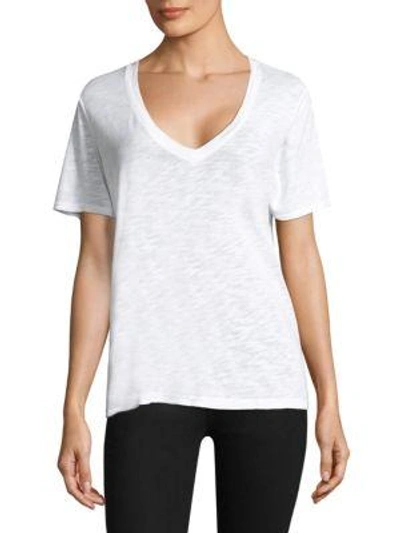 Shop Splendid Slub V-neck Tee In Black