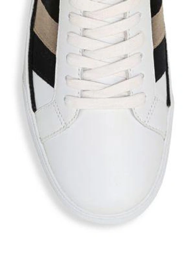 Shop Diane Von Furstenberg Tess Leather Trainers In White Black