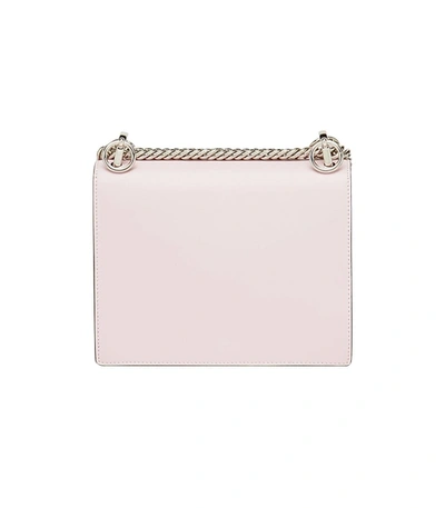 Shop Fendi Pink Multi Embellished Logo Kan I Bag