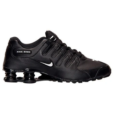 Shop Nike Men's Shox Nz Eu Casual Shoes In Black