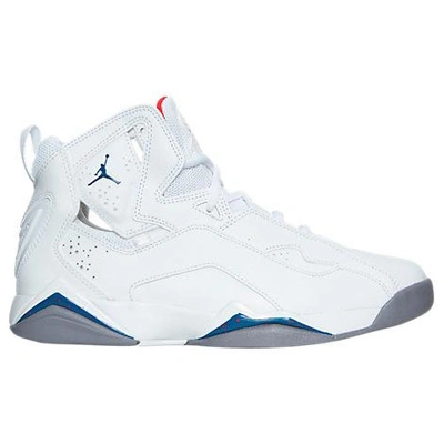 Shop Nike Men's Jordan True Flight Basketball Shoes, White