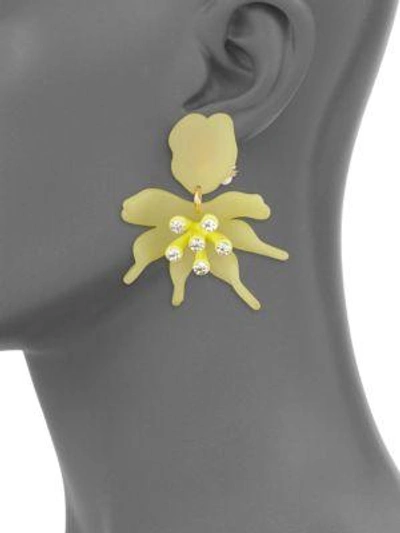 Shop Lele Sadoughi Daffodil Earrings In Canary Yellow