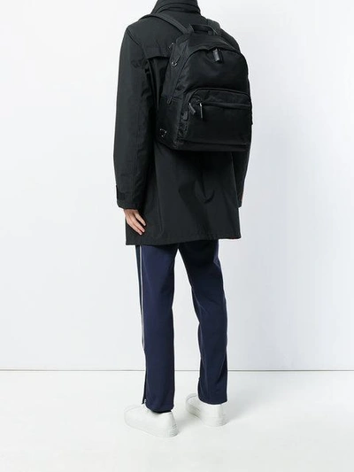 Shop Prada Logo Backpack In Black