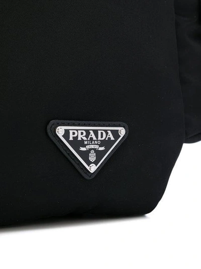Shop Prada Logo Backpack In Black