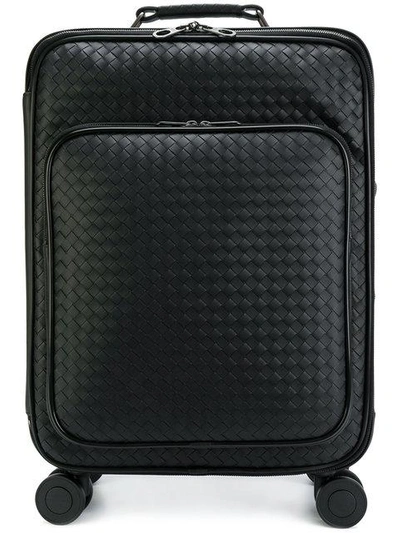 Shop Bottega Veneta Nero Intrecciato Weave Trolley