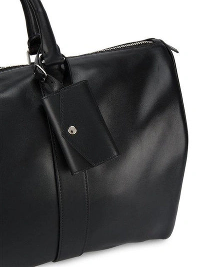 Shop Calvin Klein 205w39nyc Hanging Id Tag Duffle Bag  In Black