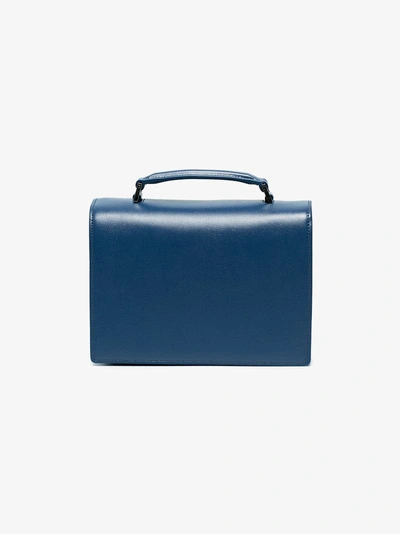 Shop Saint Laurent Blue Bellechasse Leather Shoulder Bag