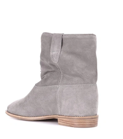 Shop Isabel Marant Crisi Suede Ankle Boots In Grey