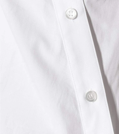 Shop Helmut Lang One-shoulder Cotton Shirt In White
