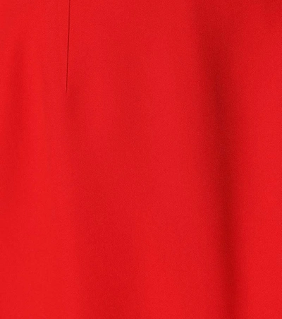 Shop Alexander Mcqueen Crêpe Pencil Skirt In Red