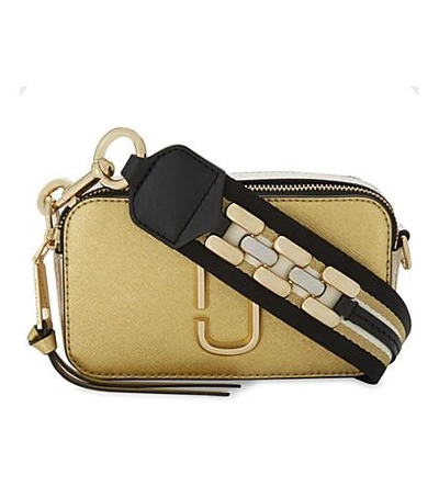 Shop Marc Jacobs The Snapshot Metallic Leather Camera Bag