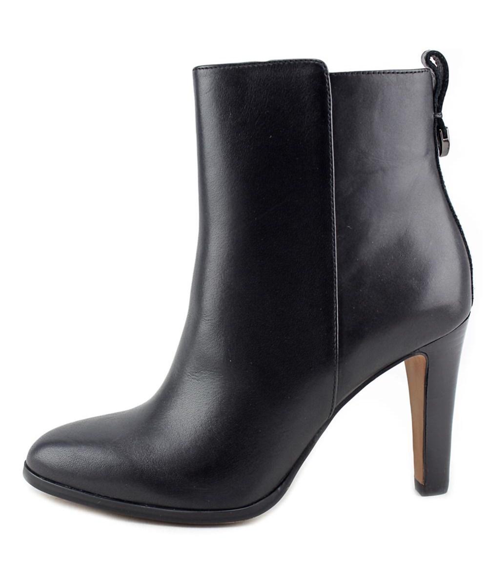 Coach Jemma Women Round Toe Leather Black Ankle Boot | ModeSens