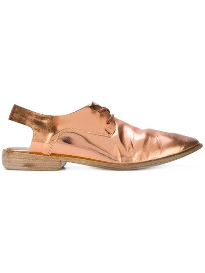 Shop Marsèll Sling-back Pointed Shoes In Metallic