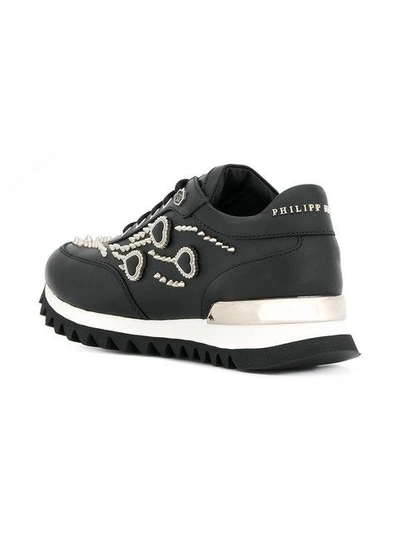 Shop Philipp Plein Studded Sneakers - Black
