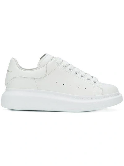 Shop Alexander Mcqueen Extended Sole Sneakers In White