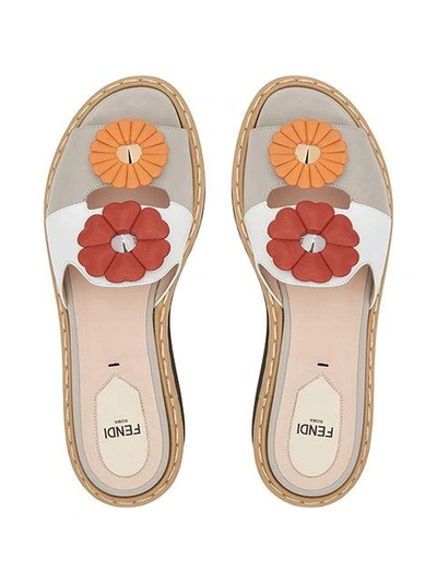 Shop Fendi Floral Platform Sandals