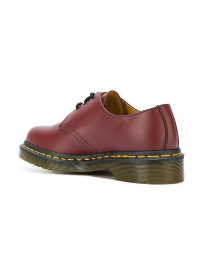 Dr. Martens' Ridged Sole Brogues In Red