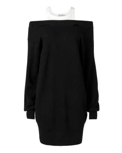 Shop Alexander Wang T Layered Tank Black Sweater Dress