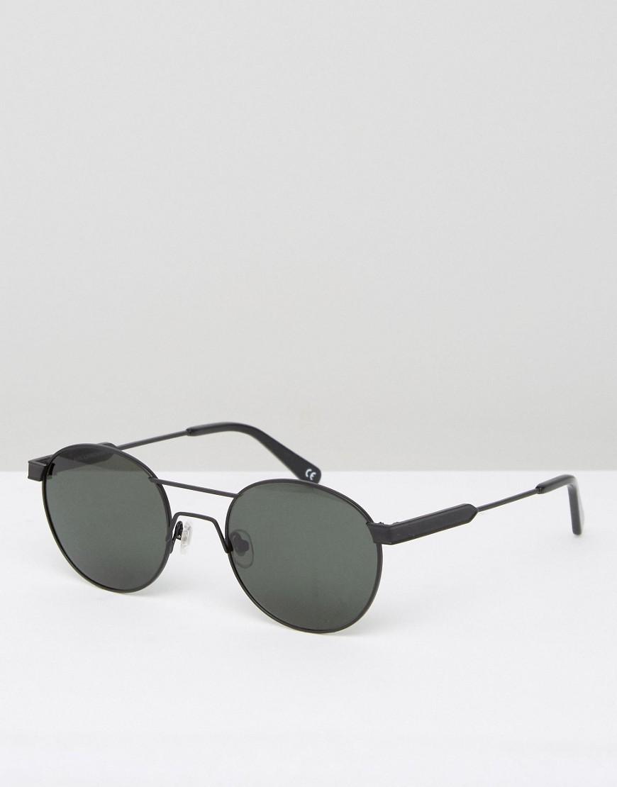Han Kjobenhavn Round Sunglasses In Matte Black - Black | ModeSens