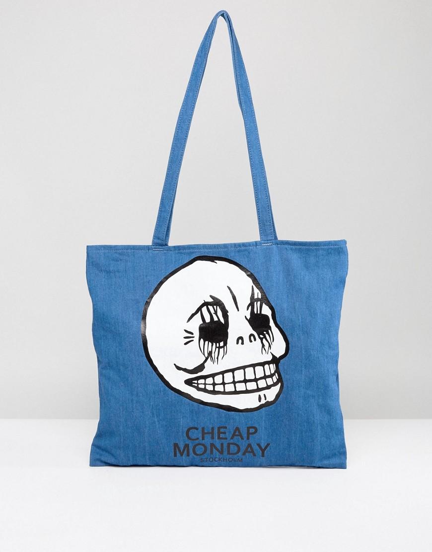 Cheap Monday Logo Tote Bag - Blue | ModeSens