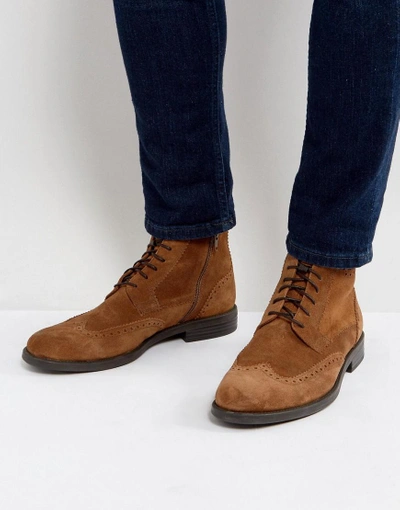 Vagabond Salvatore Suede Lace Up Brogue Boots - Tan | ModeSens