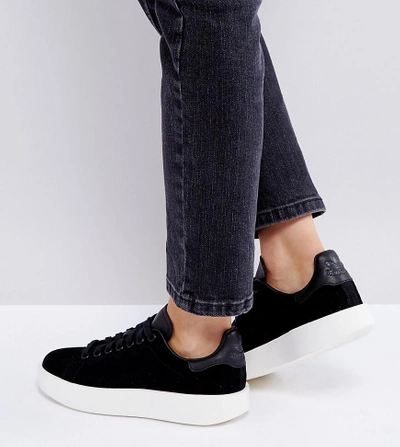 Adidas Originals Black Nubuck Stan Smith Bold Sole Sneakers - Black |  ModeSens