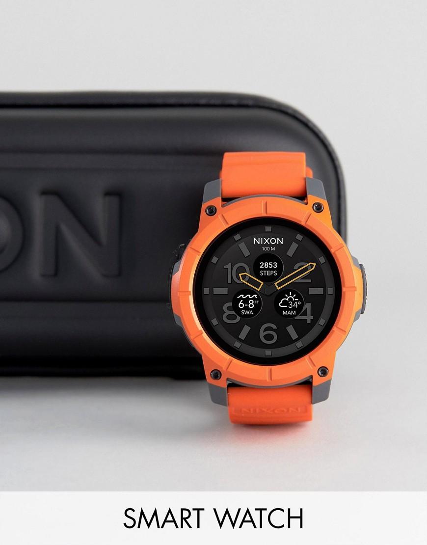Nixon The Mission Smart Watch In Orange - Orange | ModeSens