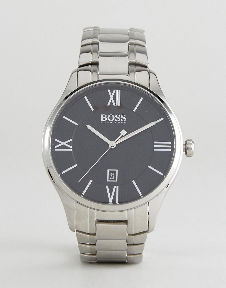 hugo boss governor watch silver