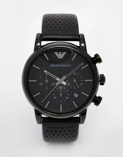 Shop Emporio Armani Ar1737 Watch In Black
