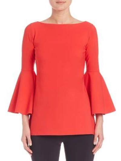 Shop Chiara Boni La Petite Robe Women's Natty Bell-sleeve Top In Black