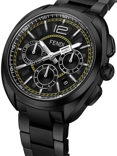 Shop Fendi Momento Watch In Black