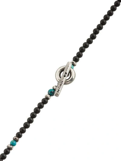 Shop M. Cohen Gemstone Beaded Necklace In Black