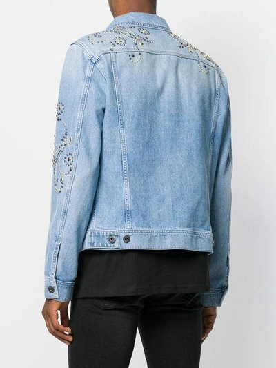 Shop Versace Studded Denim Jacket