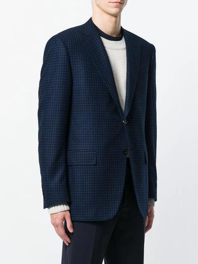 Shop Canali Formal Fitted Blazer In Blue