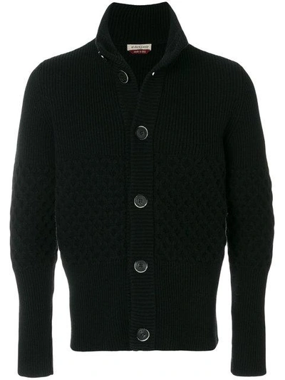 Shop Al Duca D'aosta Textured Knit Cardigan In Black