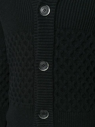 Shop Al Duca D'aosta Textured Knit Cardigan In Black