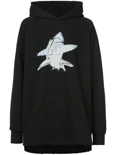 Baja East Shark Print Hoodie ModeSens