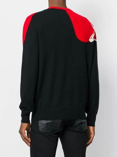 Shop Alexander Mcqueen Dancing Skeleton Sweater In Red