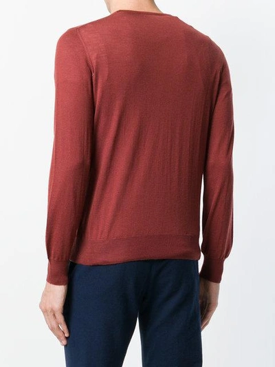 Shop Dell'oglio Plain Sweatshirt In Brown