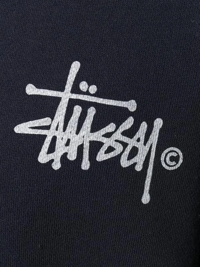 Stussy Logo Patch Hooded Sweatshirt | ModeSens