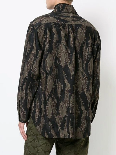 Shop Yohji Yamamoto Printed Fitted Shirt