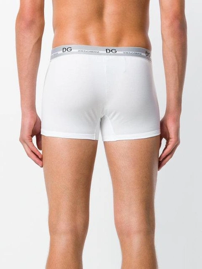 Shop Dolce & Gabbana Logo Waistband Boxers In White